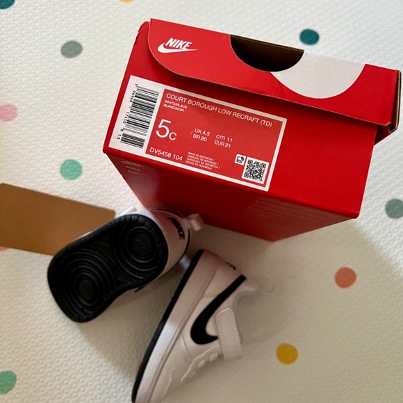 Nike Court Borough Low Recraft, black & white, NWT - Picture 2 of 2